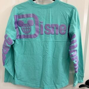 Disney world Kids Aqua and Purple Long Sleeve Spirit Jersey